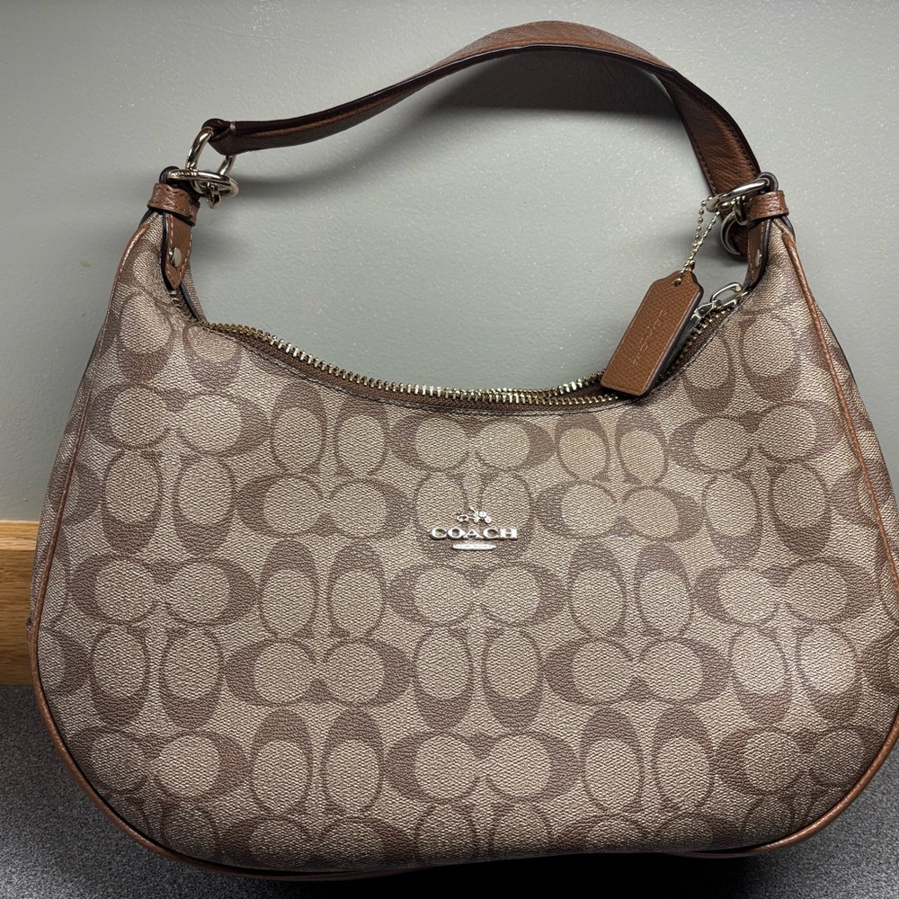 Coach Tan Signature Hobo Bag